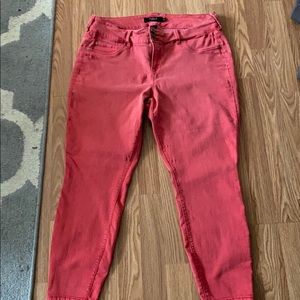 Torrid red wash denim